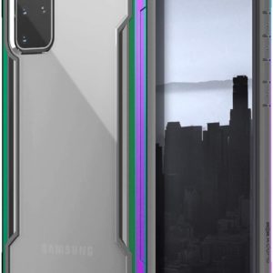 X-Doria Defense Shield Series, Samsung Galaxy S20+ Phone Case - Military Grade Drop Tested, Anodized Aluminum, TPU, and Polycarbonate Protective Case for Samsung Galaxy S20+, (Iridescent)