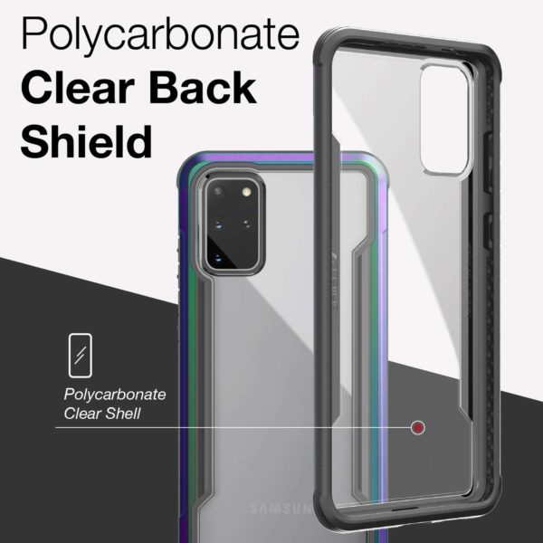 X-Doria Defense Shield Series, Samsung Galaxy S20+ Phone Case - Military Grade Drop Tested, Anodized Aluminum, TPU, and Polycarbonate Protective Case for Samsung Galaxy S20+, (Iridescent) - Image 5