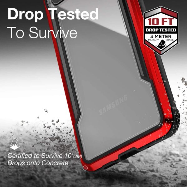 X-Doria Defense Shield Series, Samsung Galaxy S20+ Phone Case - Military Grade Drop Tested, Anodized Aluminum, TPU, and Polycarbonate Protective Case for Samsung Galaxy S20+, (Red) - Image 3
