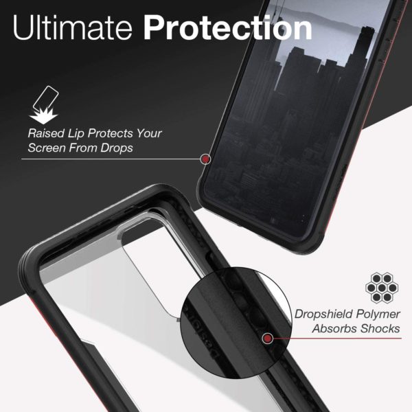 X-Doria Defense Shield Series, Samsung Galaxy S20+ Phone Case - Military Grade Drop Tested, Anodized Aluminum, TPU, and Polycarbonate Protective Case for Samsung Galaxy S20+, (Red) - Image 6