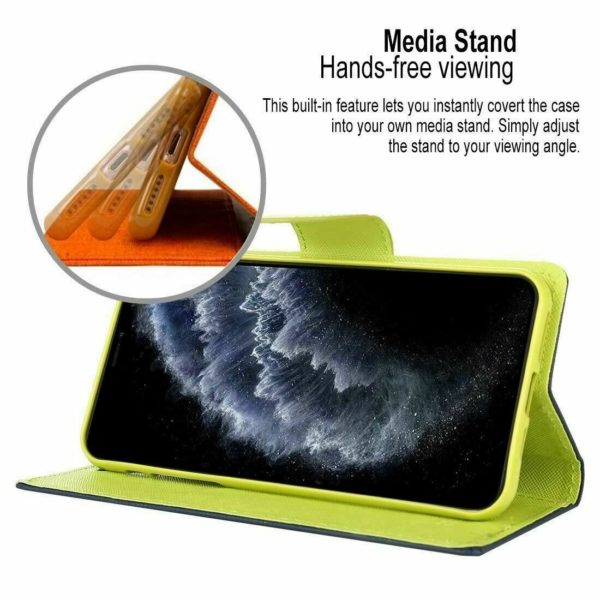 Case Wallet For iPhone 11 Pro Max iPhone X Xs Xr Xs Max Gel Flip Card Cover [CANVAS] - Image 2