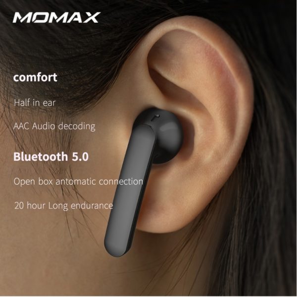 Momax PILLS GO WS Wireless Headphones Earphones sport Earbuds Headset Support iOS/Android Charging Box