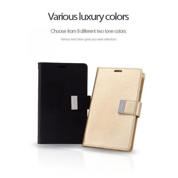 Rich Diary Wallet Case For IPHONE 13mini 13 12mini 11 12 PRO XR XS MAX X 7 8 6 6S PLUS 5S 5C SE 2020 Mercury Leather Book Case - Image 3